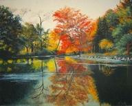 Outdoor - Campus Lake - Oil On Canvas